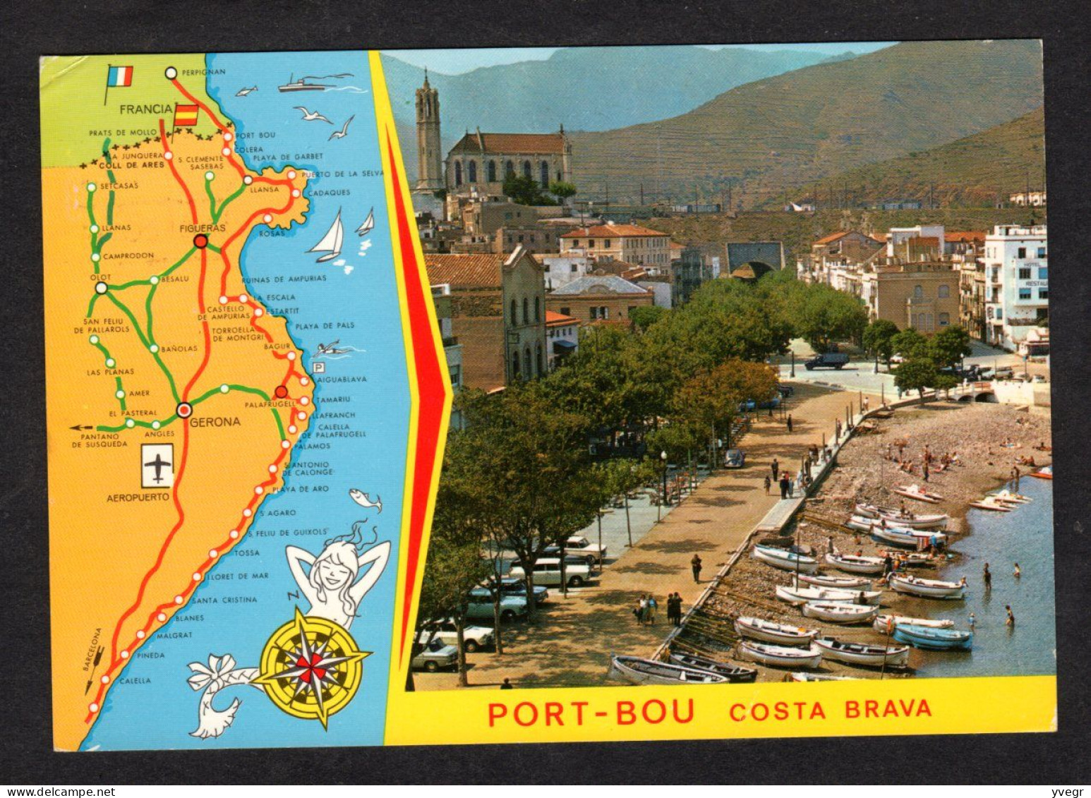 Carte Géographique - Port-Bou- Costa Brava - Colera, Cadaques, Rosas, Estartit, Tamariu, Tossa, Calella, Pineda, Blanes - Landkarten