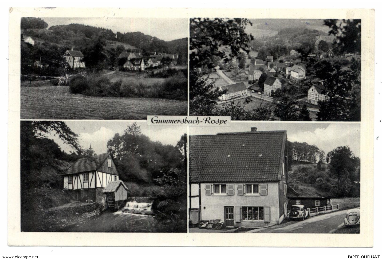 5270 GUMMERSBACH - ROSPE, 4 Dorfansichten, 1955 - Gummersbach