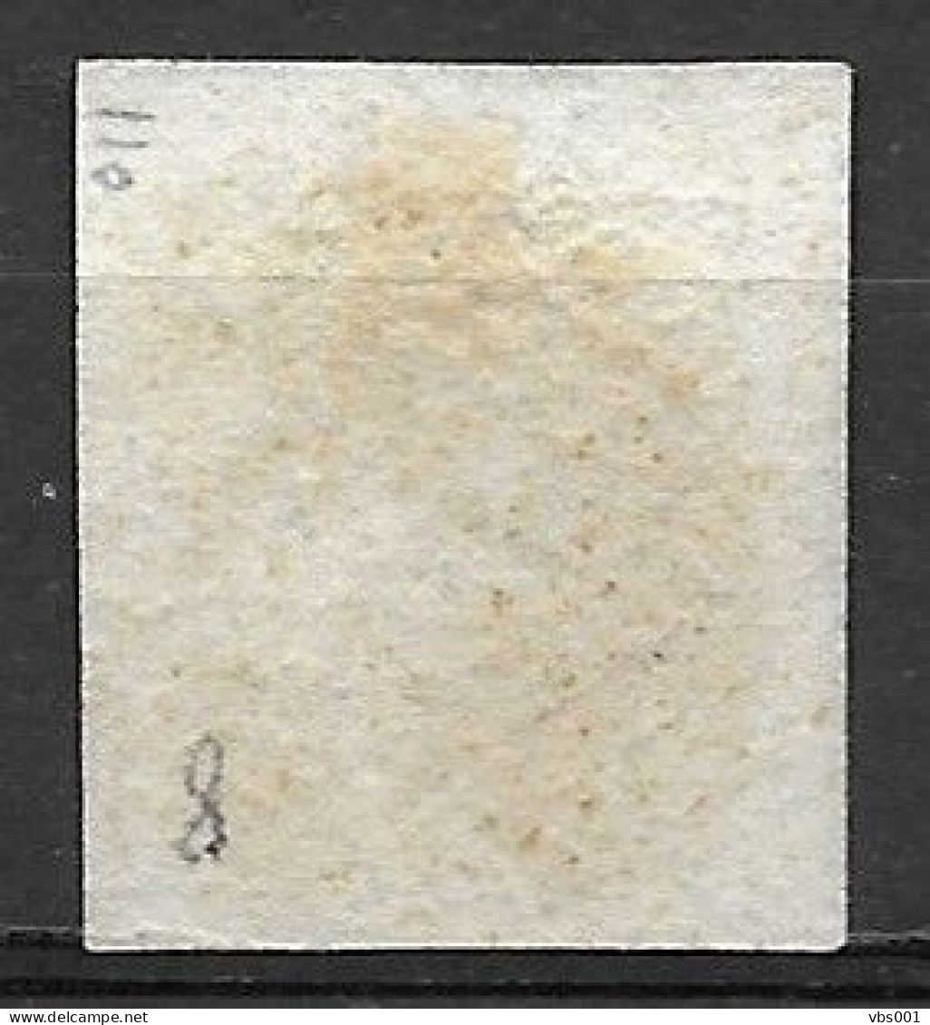 OBP8 Met 4 Randen (onderaan Nipt) Met Ambulantstempel O.I (zie Scans) - 1851-1857 Medallones (6/8)