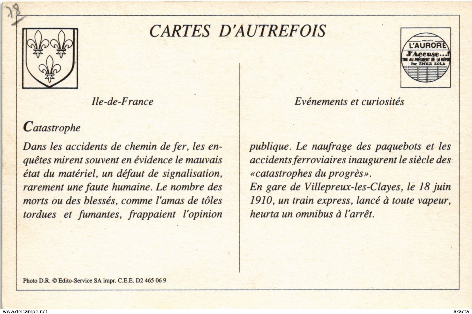 CPM VILLEPREUX LES CLAYES-sous-BOIS - La Catastrophe - Reprint (1386131) - Villepreux