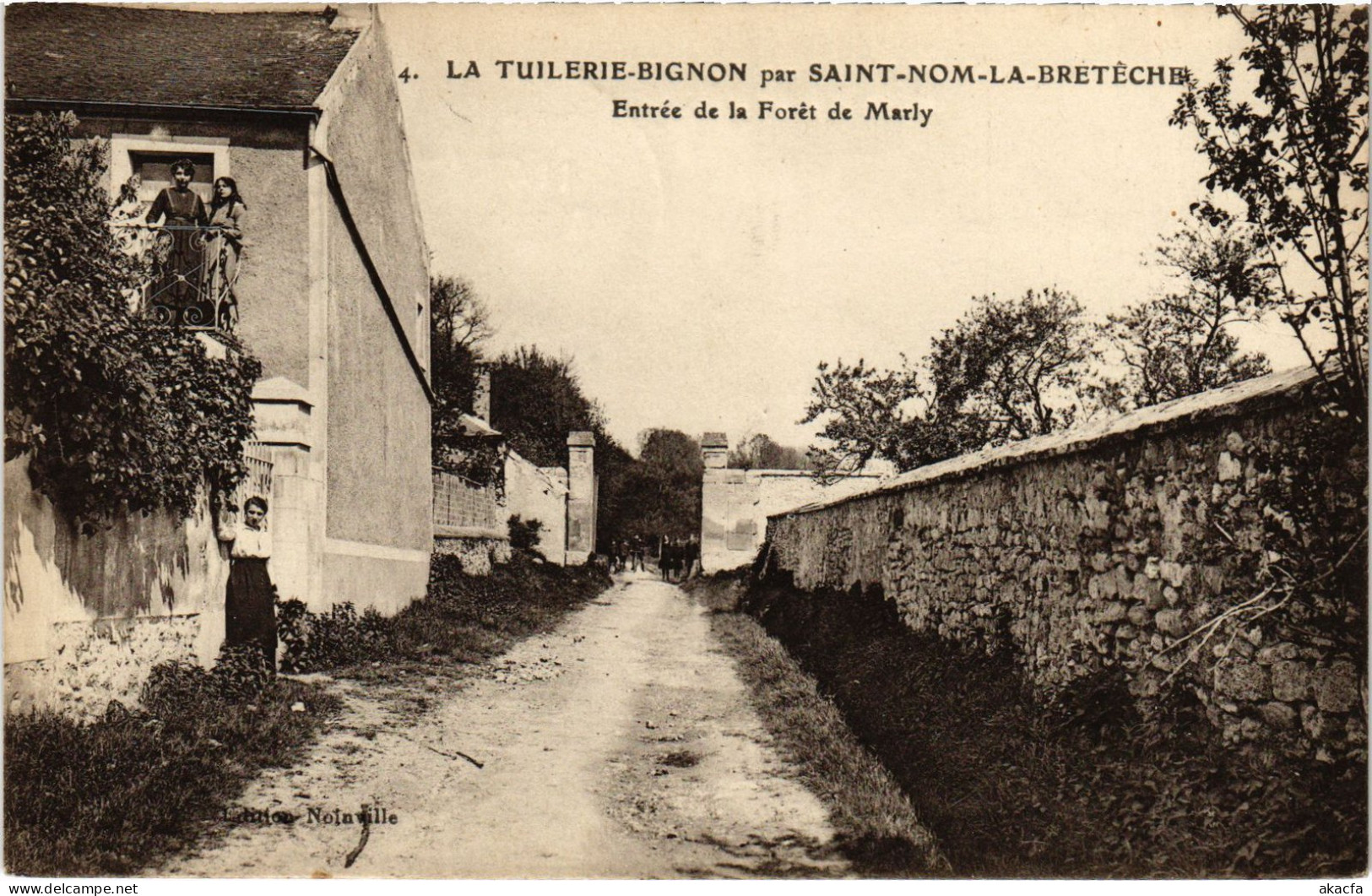 CPA SAINT-NOM-la-BRETECHE LA TUILERIE-BIGNON - Entree De La Foret (1386008) - St. Nom La Breteche