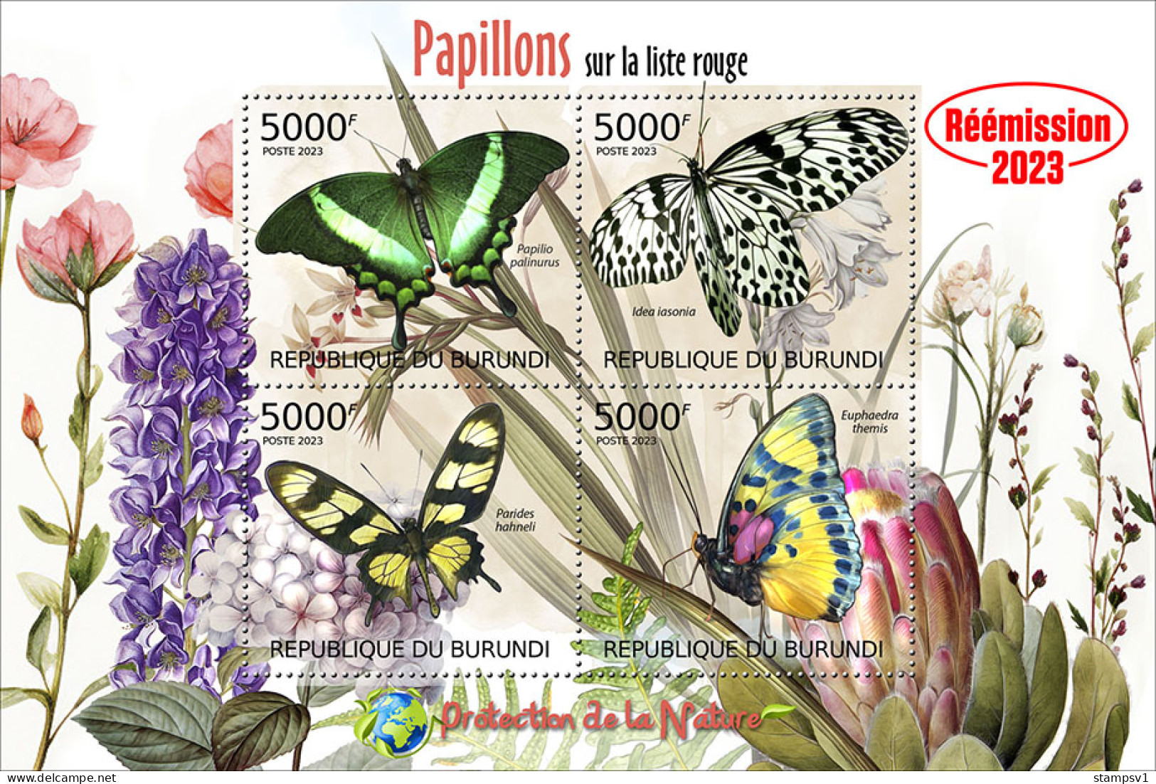 Burundi 2023 Butterflies. (201) OFFICIAL ISSUE - Vlinders