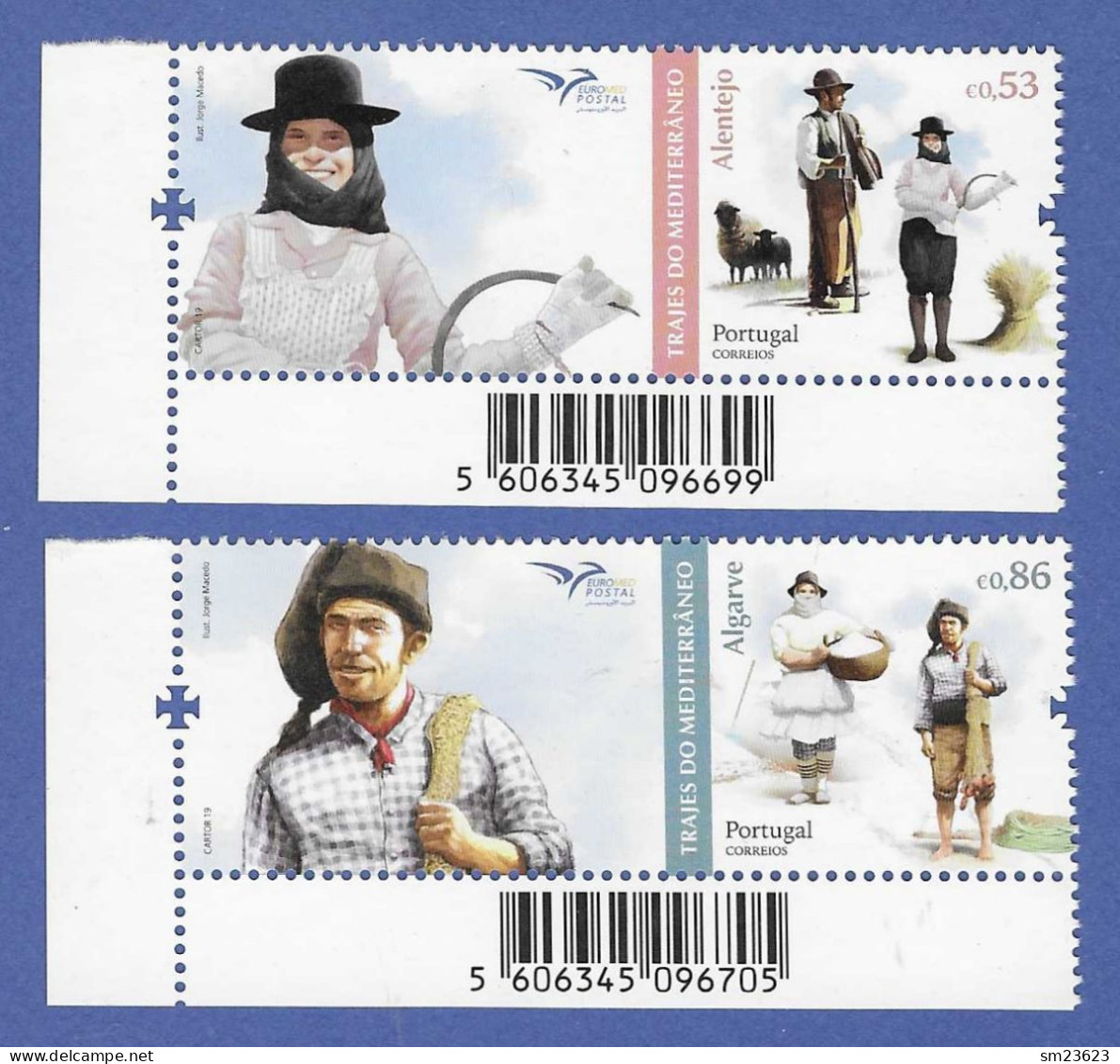 Portugal   2019 , Trajes Do Mediterraneo - Einheimische Trachten - Postfrisch / MNH / (**) - Unused Stamps