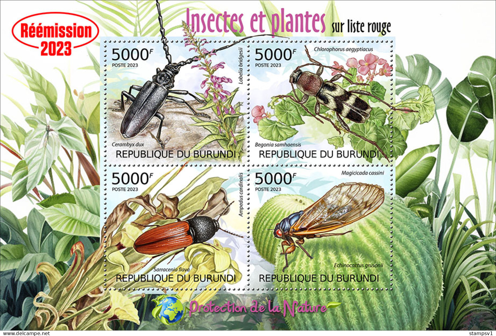 Burundi 2023 Red List Insects And Plants. (206) OFFICIAL ISSUE - Other & Unclassified