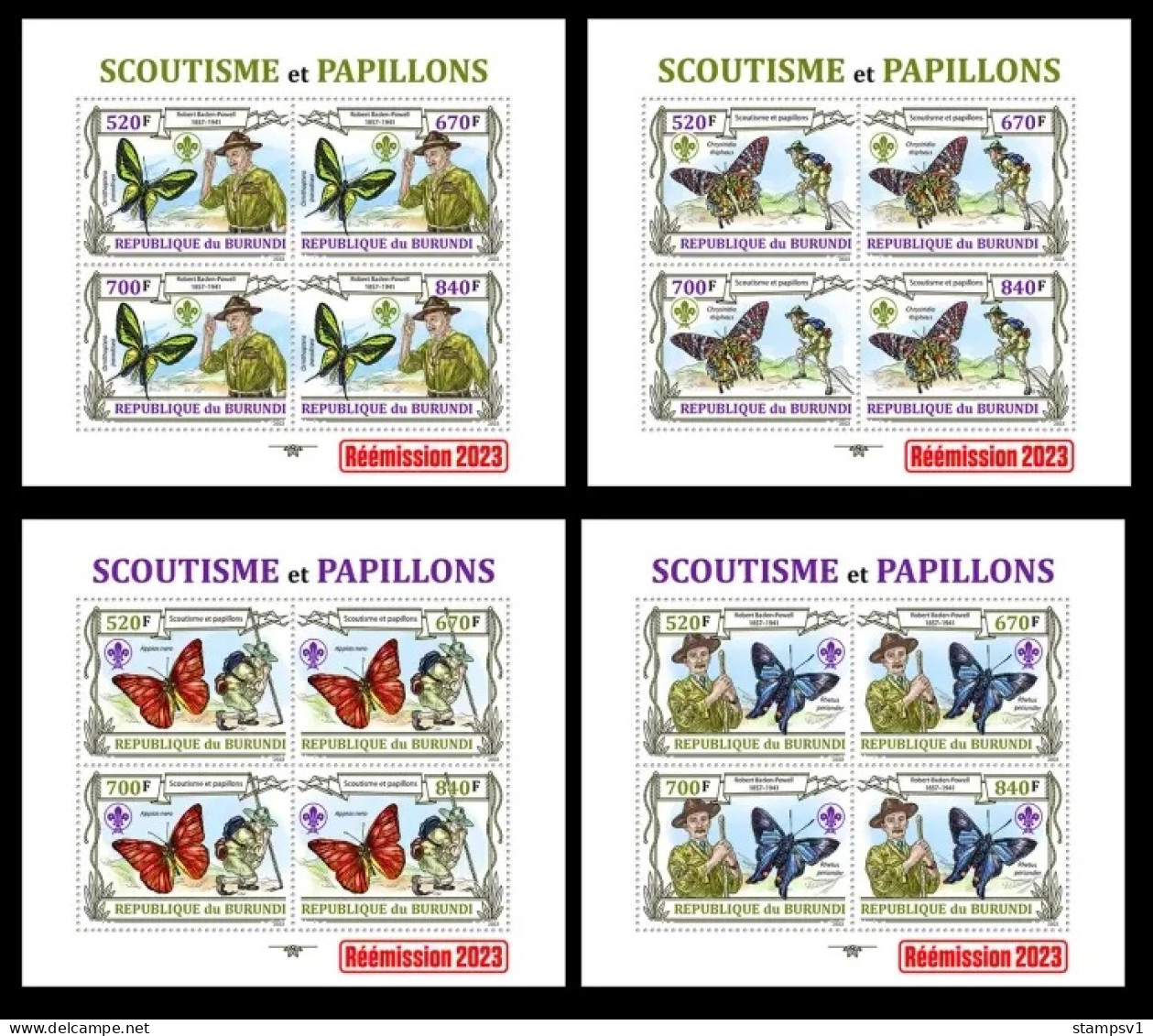 Burundi 2023 Scouting And Butterflies. (212) OFFICIAL ISSUE - Unused Stamps