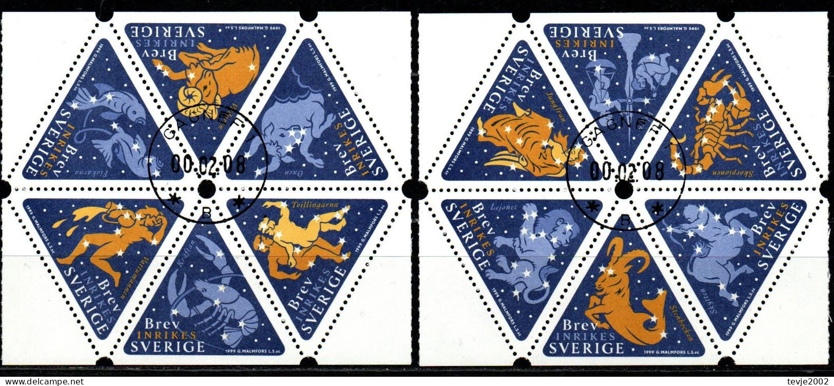 Schweden 1999 - Mi.Nr. 2129 - 2140 - Gestempelt Used - Gebraucht