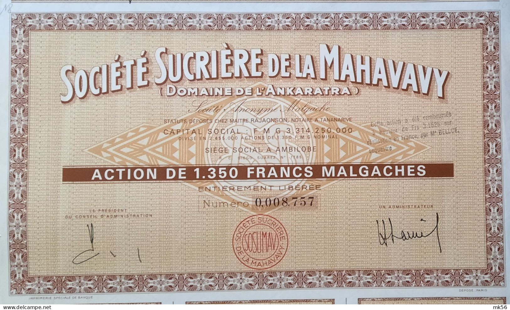 Société Sucrière De La Mahavavy - S.A. Malgache - Ambilobe - Agricultura