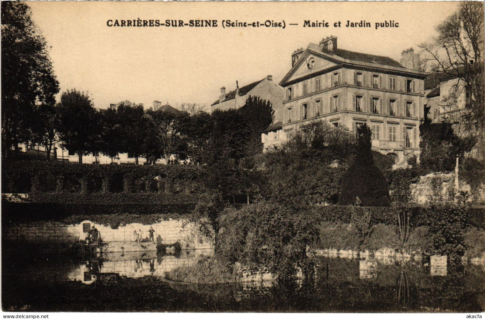 CPA CARRIERES-sur-SEINE Mairie Et Jardin Public (1386487) - Carrières-sur-Seine