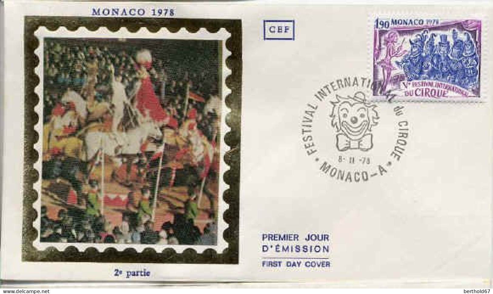 Monaco Fdc Yv:1170 Mi:1354 Dompteuse De Singes (TB Cachet à Date) Fdc 8-11-78 - FDC