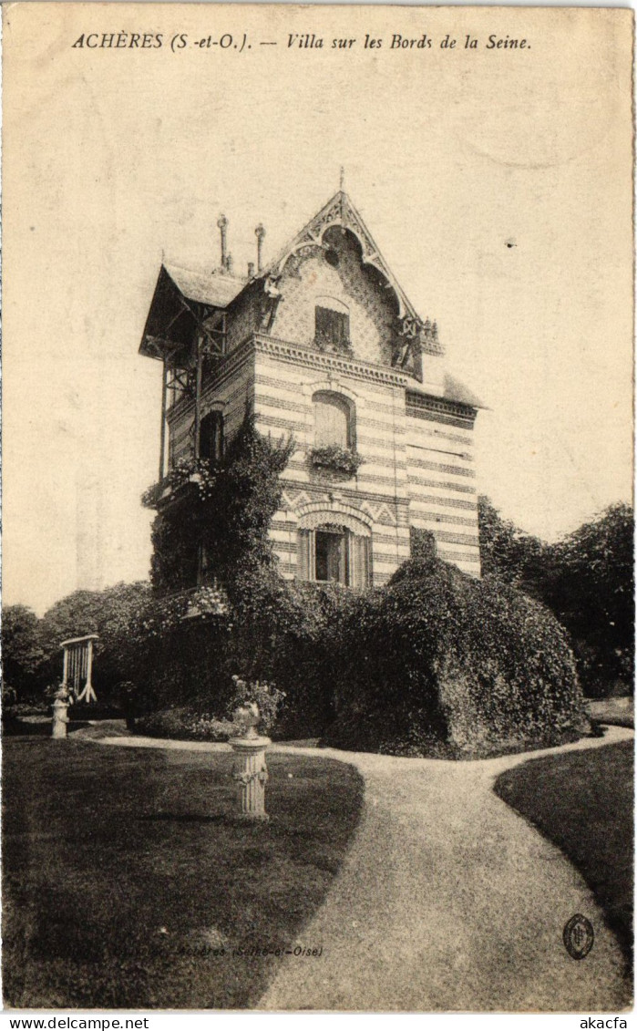 CPA ACHERES Villa Sur Les Bords De La Seine (1387021) - Acheres