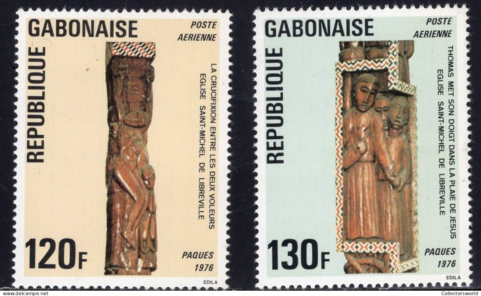 Gabon 1976 Serie 2v Easter Paques MNH - Gabun (1960-...)