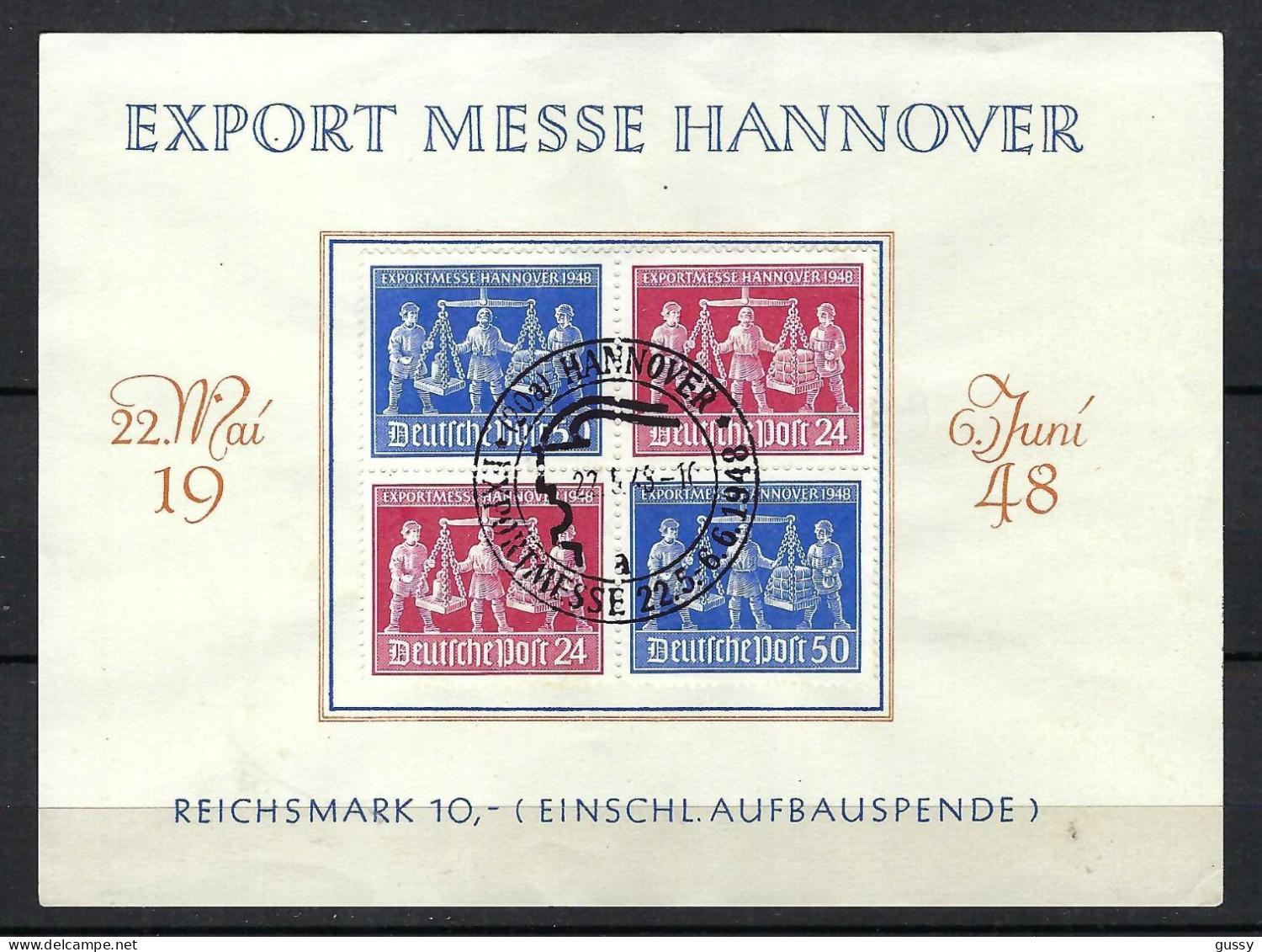 ALLEMAGNE 1948: Bloc, Obl. PJ - Used