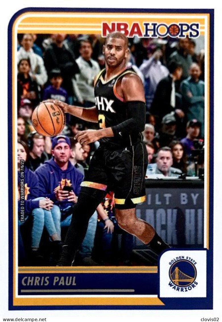 102 Chris Paul - Golden State Warriors - Carte Panini 2023-2024 NBA Hoops Base Cards - Sonstige & Ohne Zuordnung