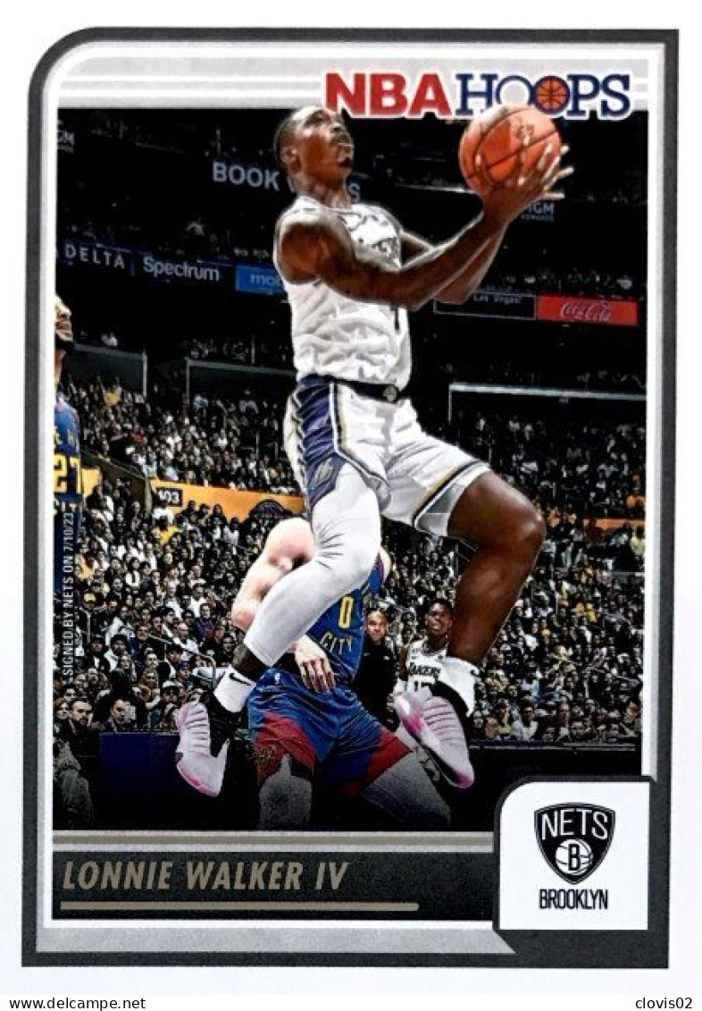 110 Lonnie Walker IV - Brooklyn Nets - Carte Panini 2023-2024 NBA Hoops Base Cards - Autres & Non Classés