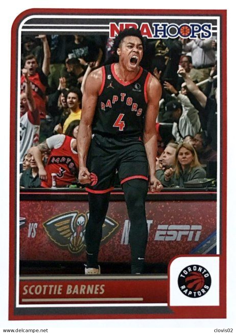 113 Scottie Barnes - Toronto Raptors - Carte Panini 2023-2024 NBA Hoops Base Cards - Andere & Zonder Classificatie