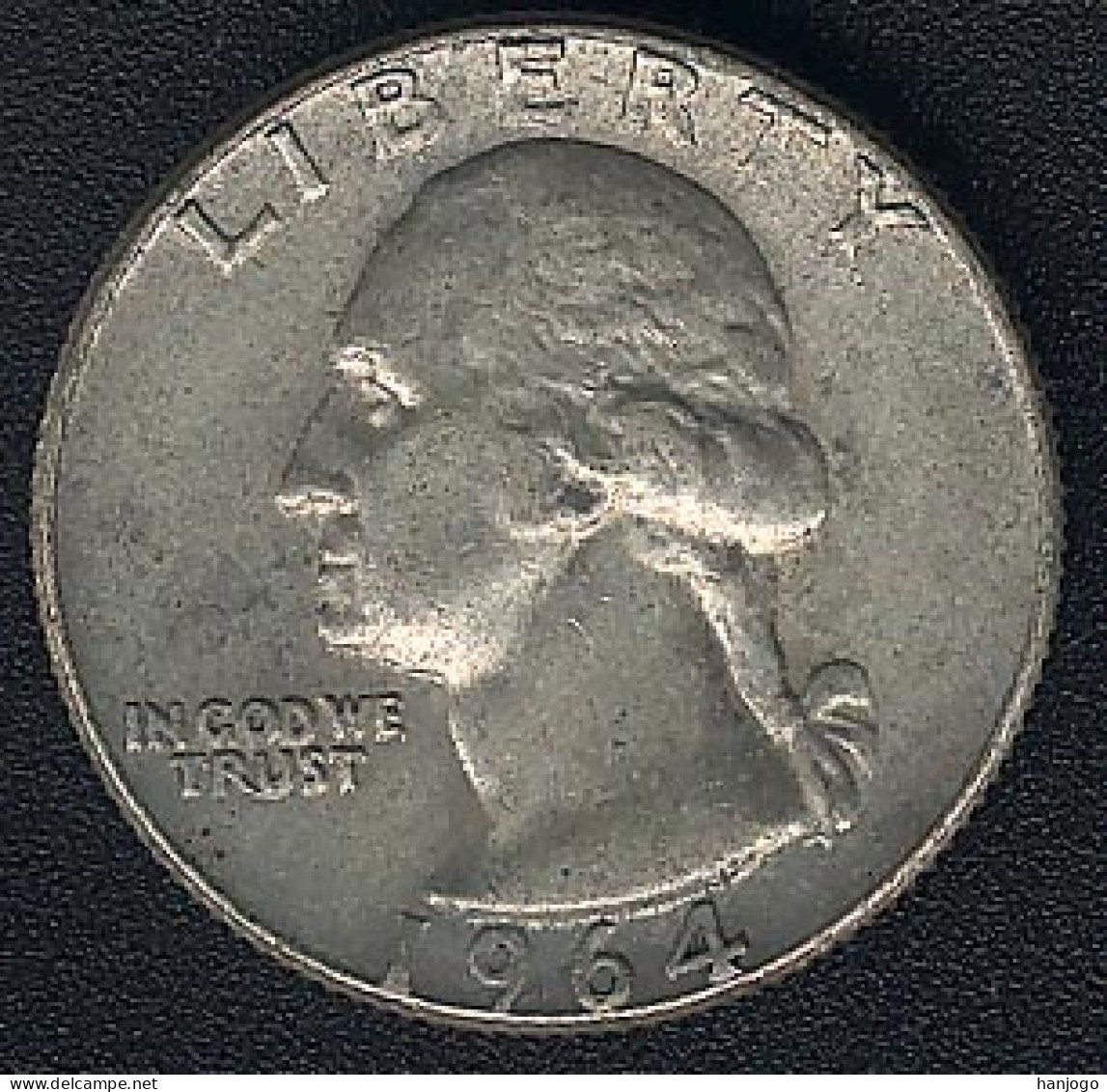 USA, 1/4 Dollar 1964 D, Silber, Washington - 1932-1998: Washington