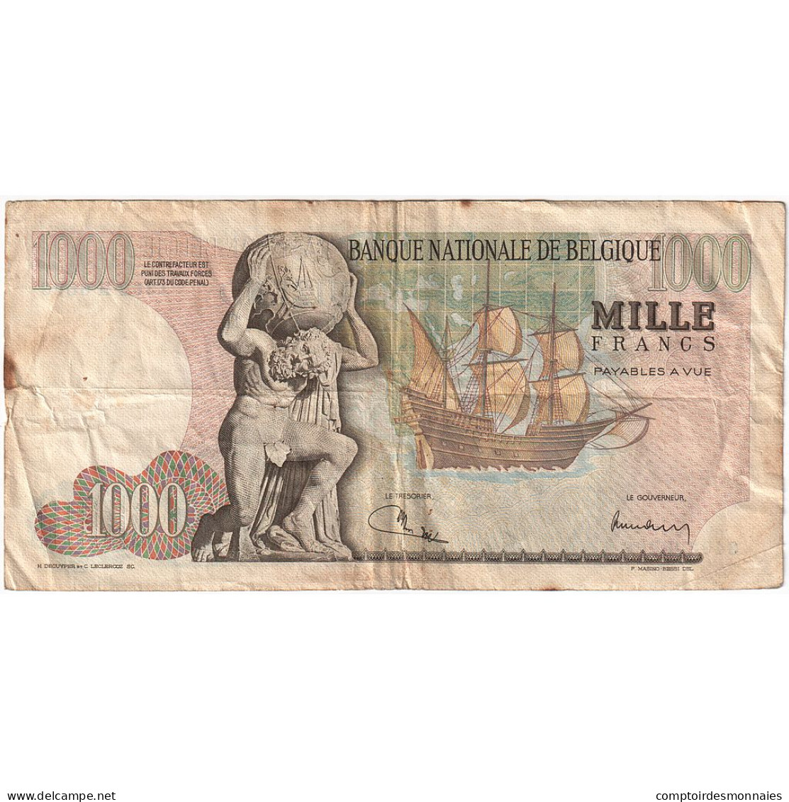 Belgique, 1000 Francs, 1973-01-15, TB - 1000 Franchi