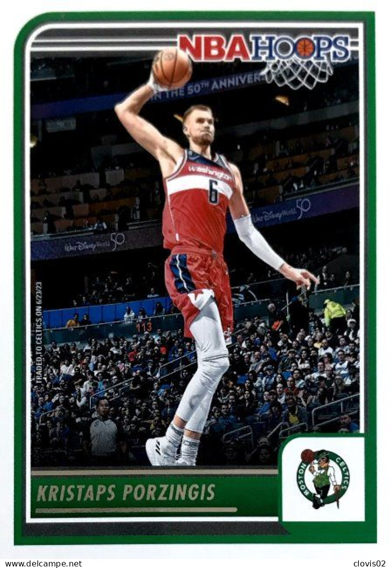 134 Kristaps Porzingis - Boston Celtics - Carte Panini 2023-2024 NBA Hoops Base Cards - Sonstige & Ohne Zuordnung