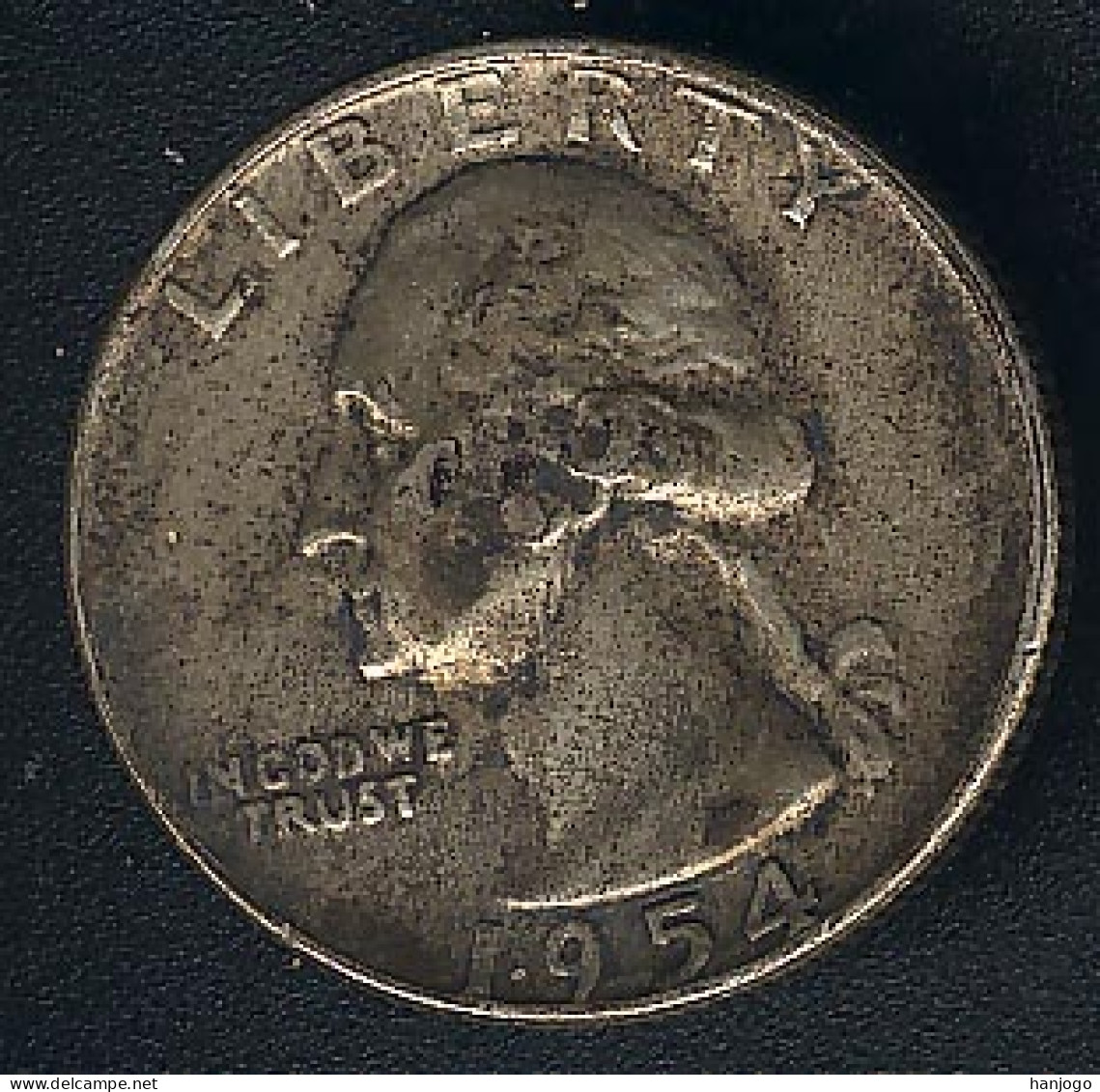 USA, 1/4 Dollar 1954 D, Silber, Washington - 1932-1998: Washington