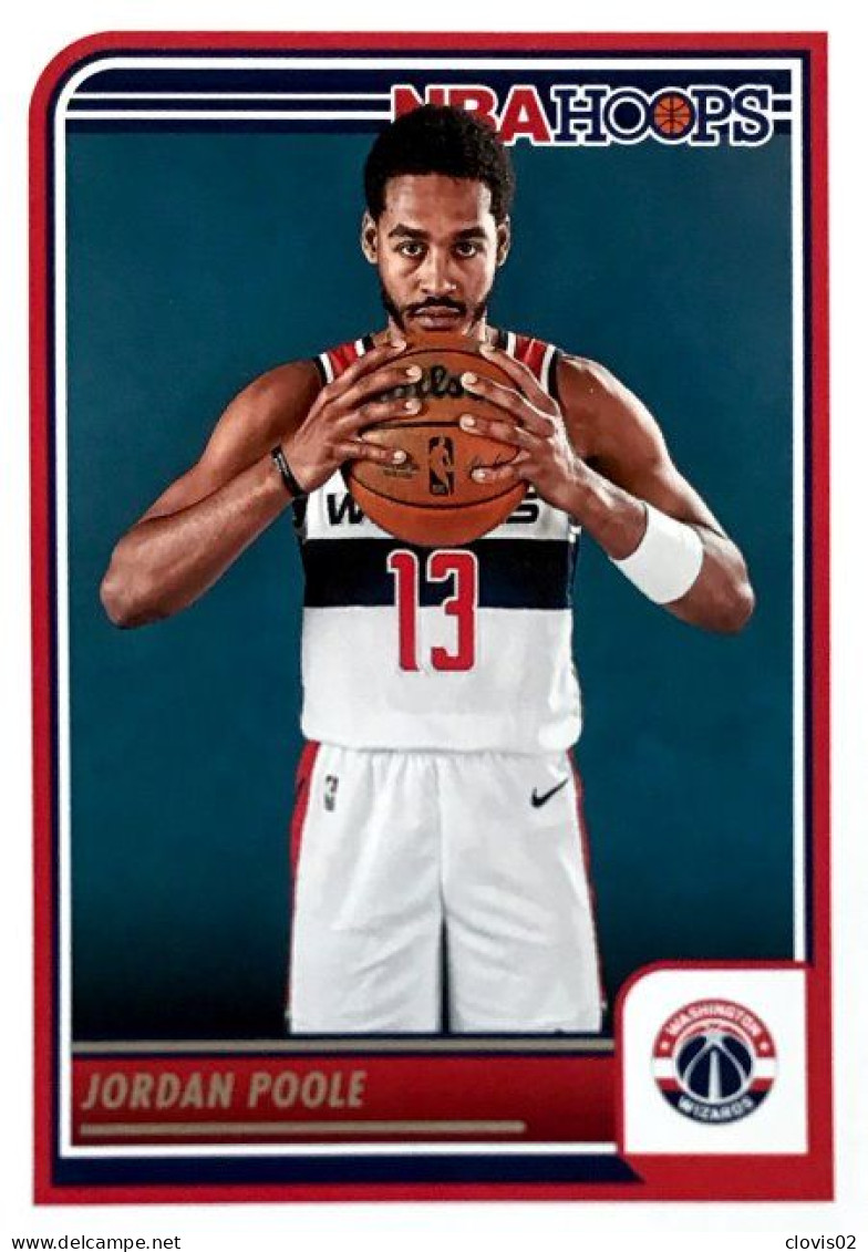 137 Jordan Poole - Washington Wizards - Carte Panini 2023-2024 NBA Hoops Base Cards - Andere & Zonder Classificatie