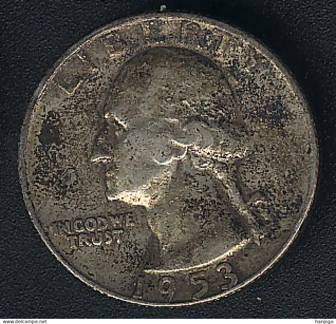 USA, 1/4 Dollar 1953 D, Silber, Washington - 1932-1998: Washington