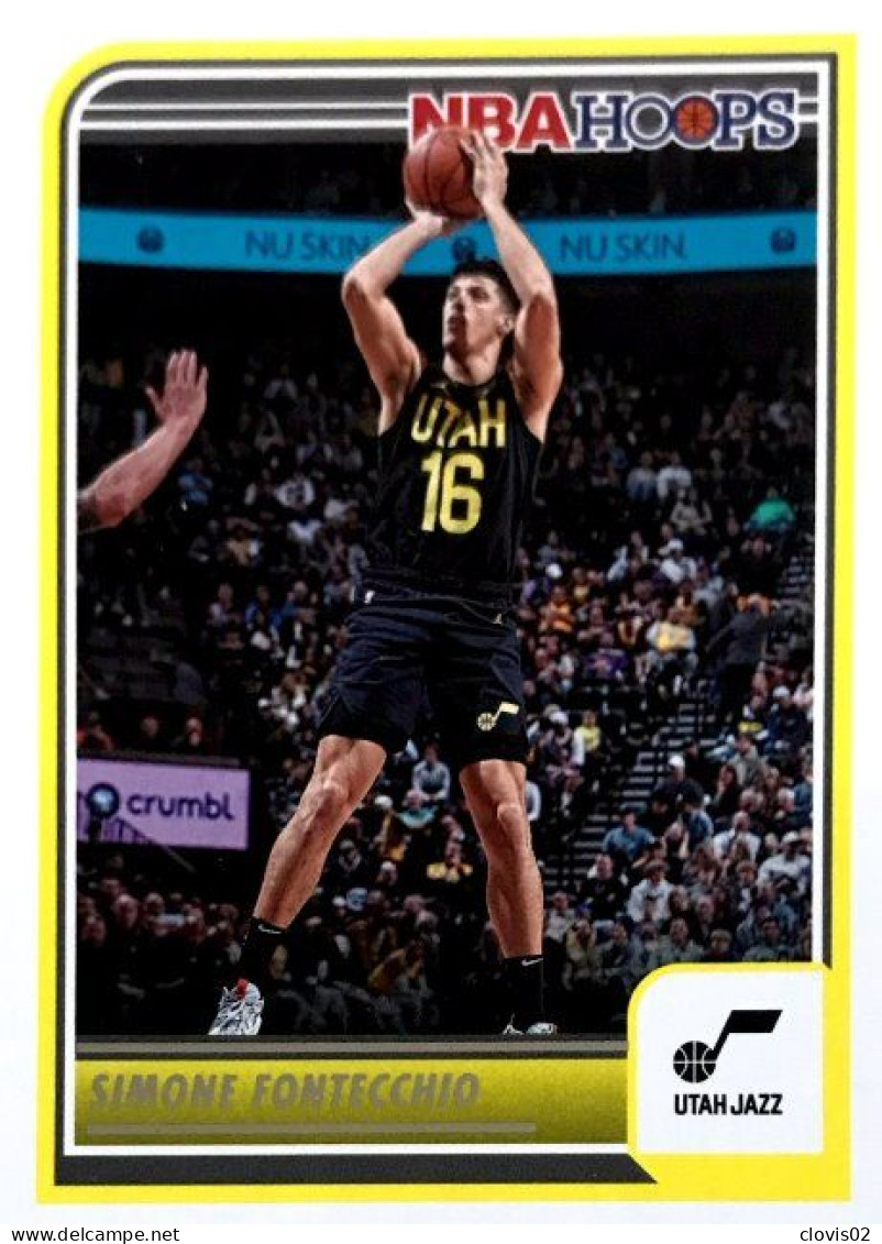 144 Simone Fontecchio - Utah Jazz - Carte Panini 2023-2024 NBA Hoops Base Cards - Otros & Sin Clasificación