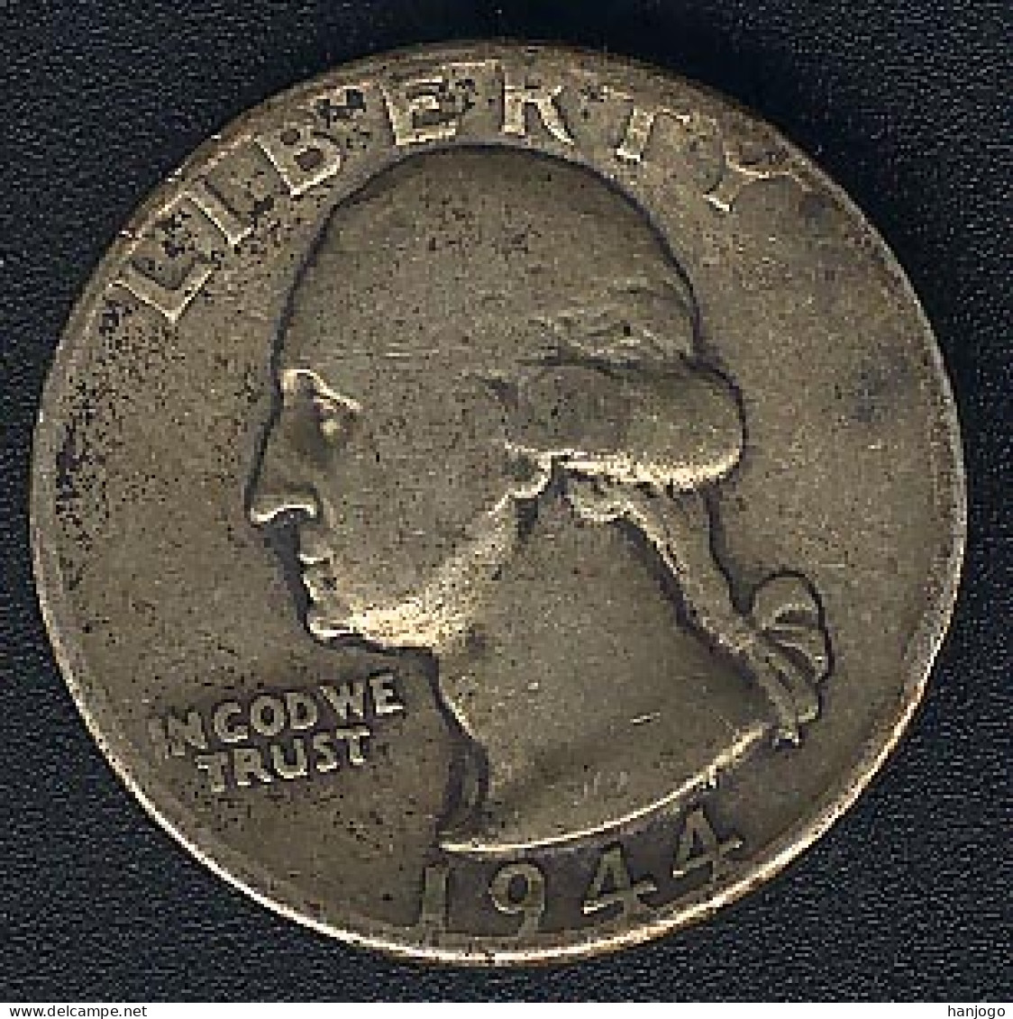 USA, 1/4 Dollar 1944, Silber, Washington - 1932-1998: Washington