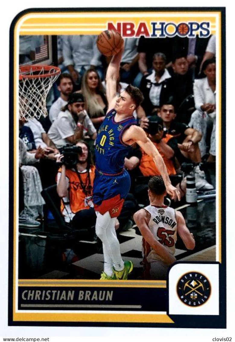 154 Christian Braun - Denver Nuggets - Carte Panini 2023-2024 NBA Hoops Base Cards - Other & Unclassified