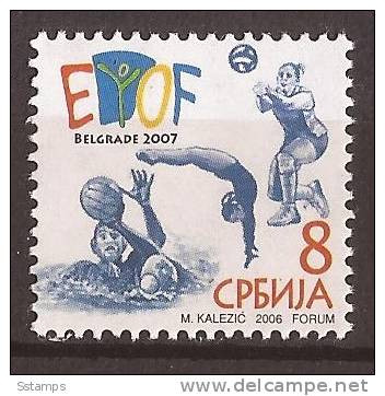 2006  SERBIA  SRBIJA  169- SPORT  Basketball, Volleyball, Water Polo, Diving  NEVER HINGED - Pallavolo