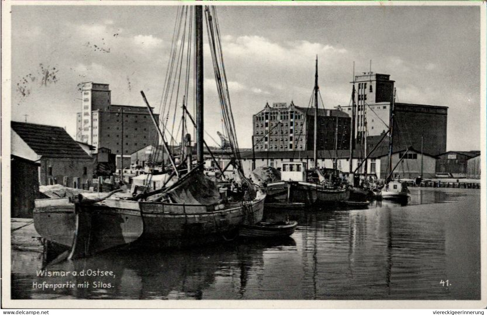 ! Alte Ansichtskarte 1938, Wismar, Hafen - Wismar