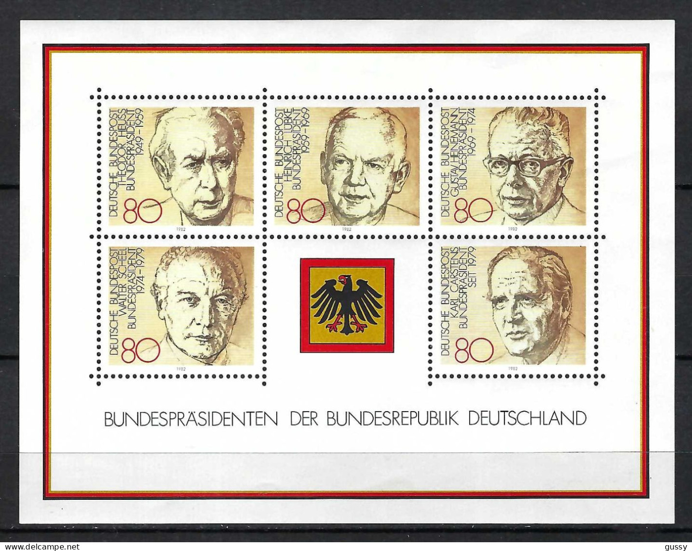 ALLEMAGNE RFA 1982: Bloc, Neuf** - 1981-1990