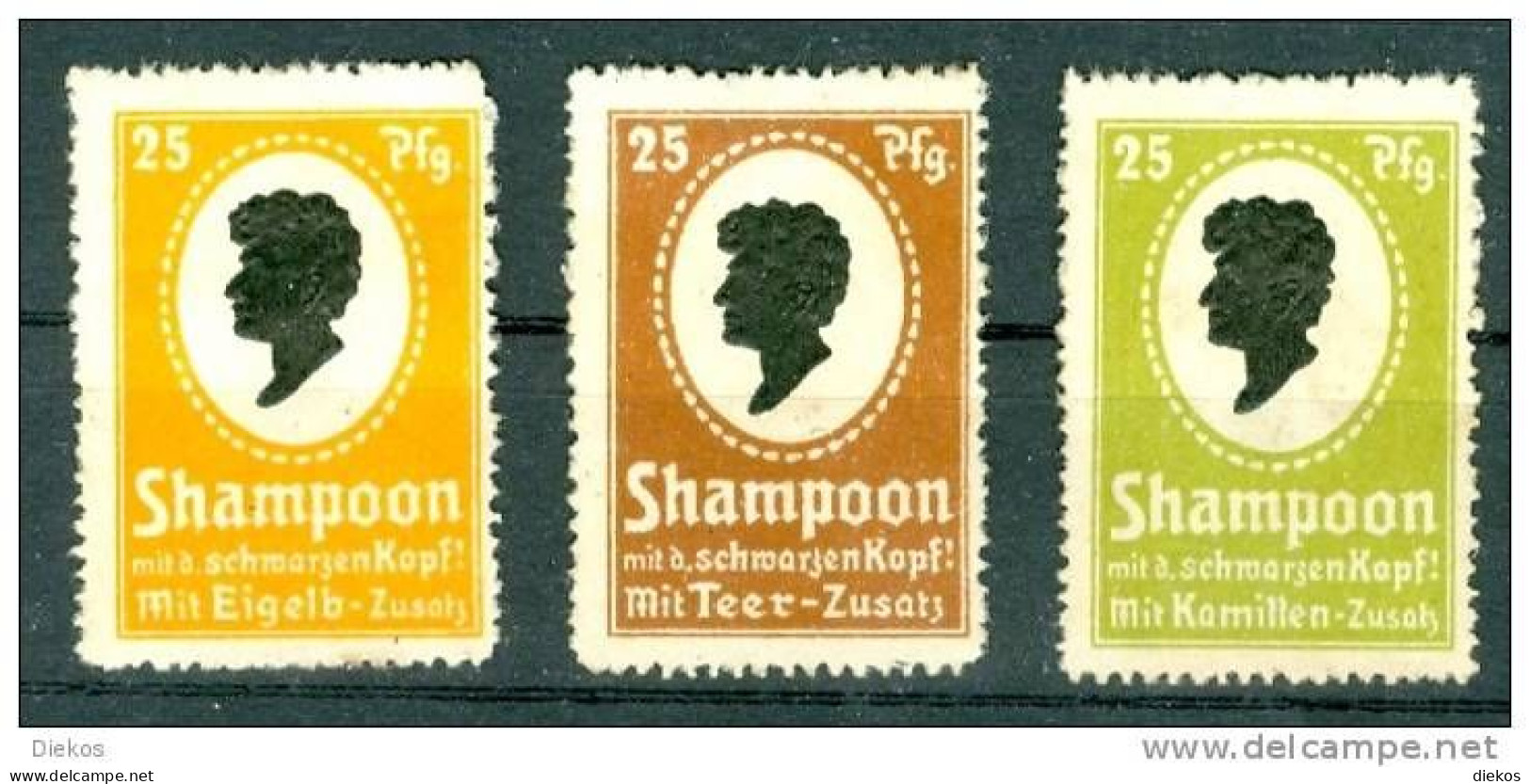 Werbemarke Cinderella Poster Stamp Schwarz Kopf Shampoon #562 - Erinnophilie