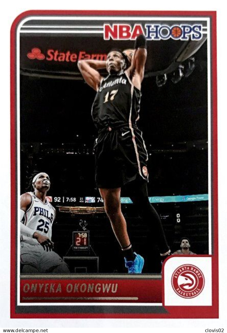 165 Onyeka Okongwu - Atlanta Hawks - Carte Panini 2023-2024 NBA Hoops Base Cards - Autres & Non Classés