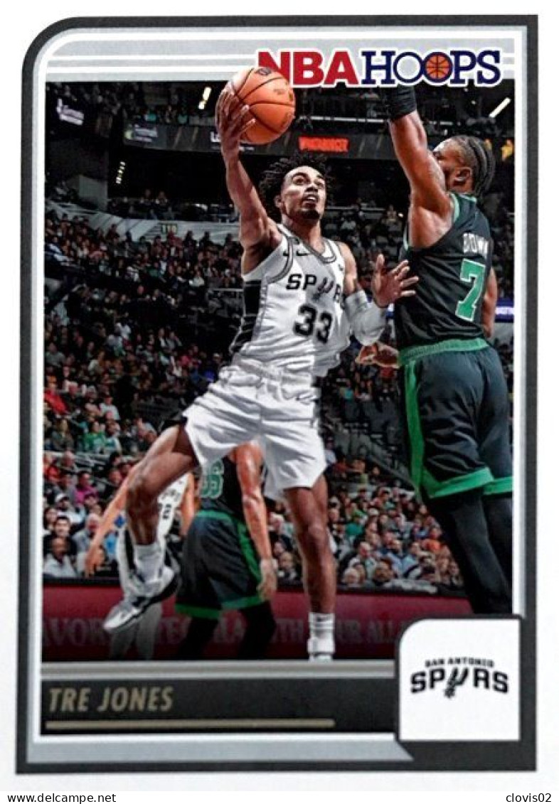 168 Tre Jones - San Antonio Spurs - Carte Panini 2023-2024 NBA Hoops Base Cards - Andere & Zonder Classificatie