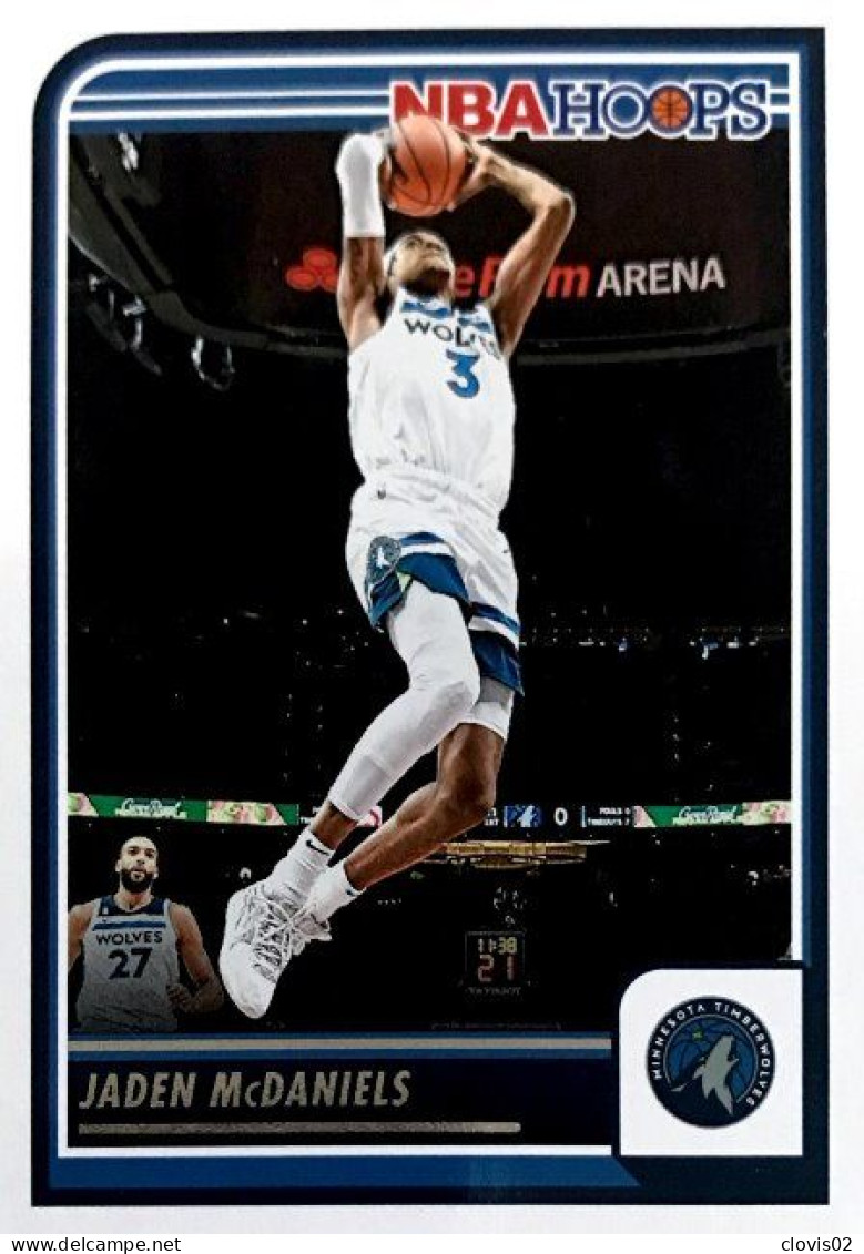 170 Jaden McDaniels - Minnesota Timberwolves - Carte Panini 2023-2024 NBA Hoops Base Cards - Otros & Sin Clasificación