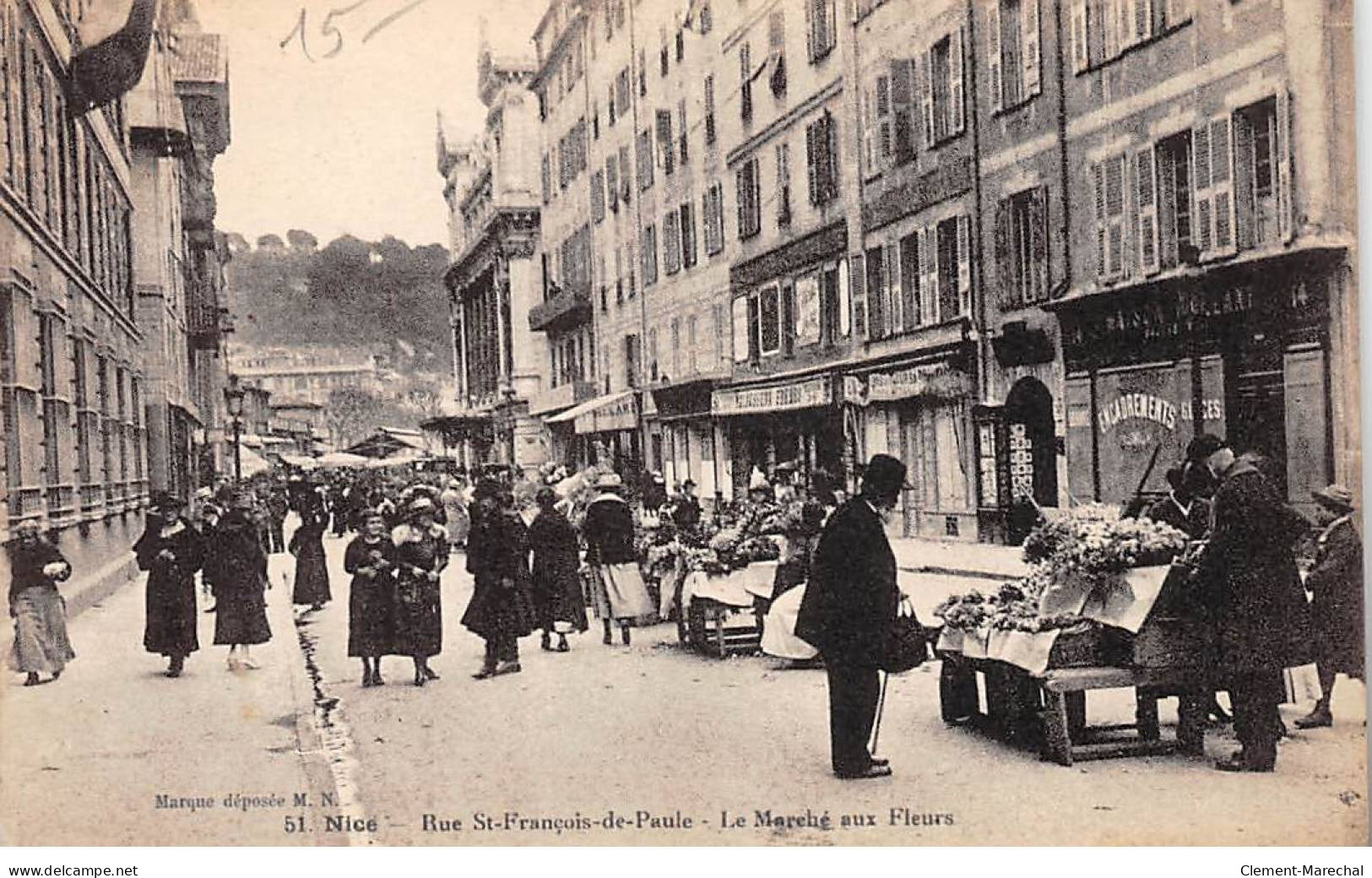 NICE - Rue Saint François De Paule - Le Marché Aux Fleurs - Très Bon état - Marchés, Fêtes