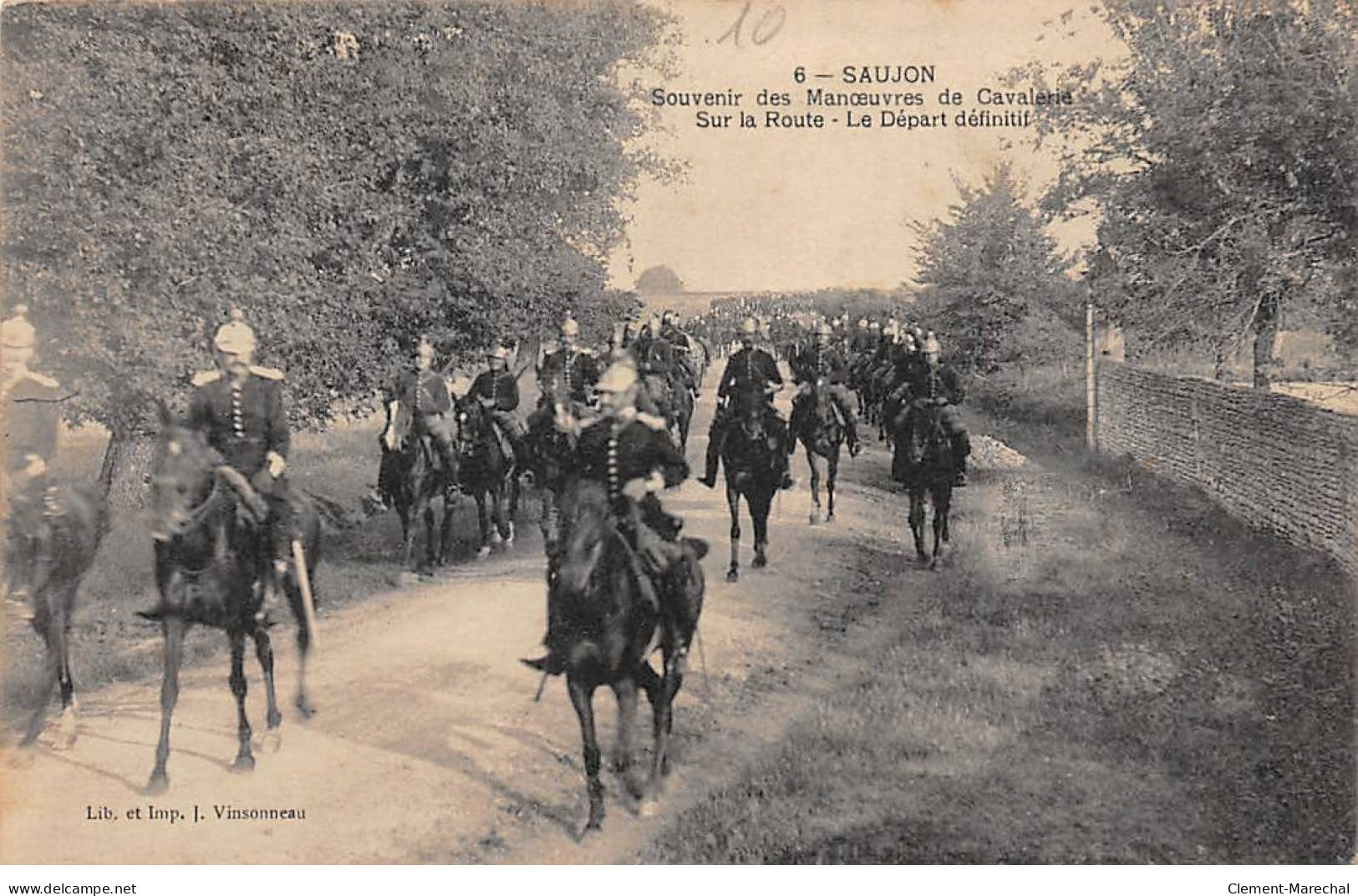 SAUJON - Souvenir Des Manoeuvres De Cavalerie - Sur La Route - Le Départ Définitif - Très Bon état - Saujon