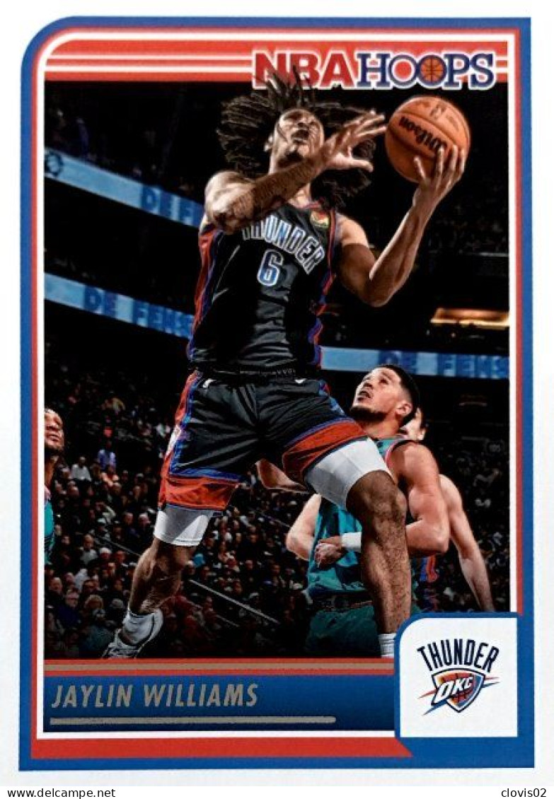 194 Jaylin Williams - Oklahoma City Thunder - Carte Panini 2023-2024 NBA Hoops Base Cards - Other & Unclassified