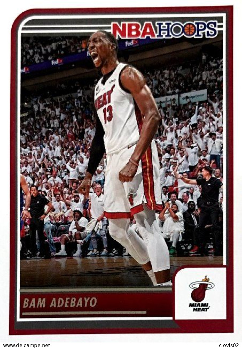 195 Bam Adebayo - Miami Heat - Carte Panini 2023-2024 NBA Hoops Base Cards - Otros & Sin Clasificación