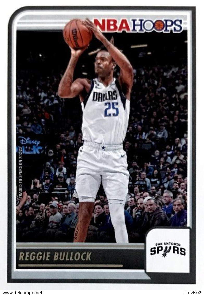 198 Reggie Bullock - San Antonio Spurs - Carte Panini 2023-2024 NBA Hoops Base Cards - Autres & Non Classés