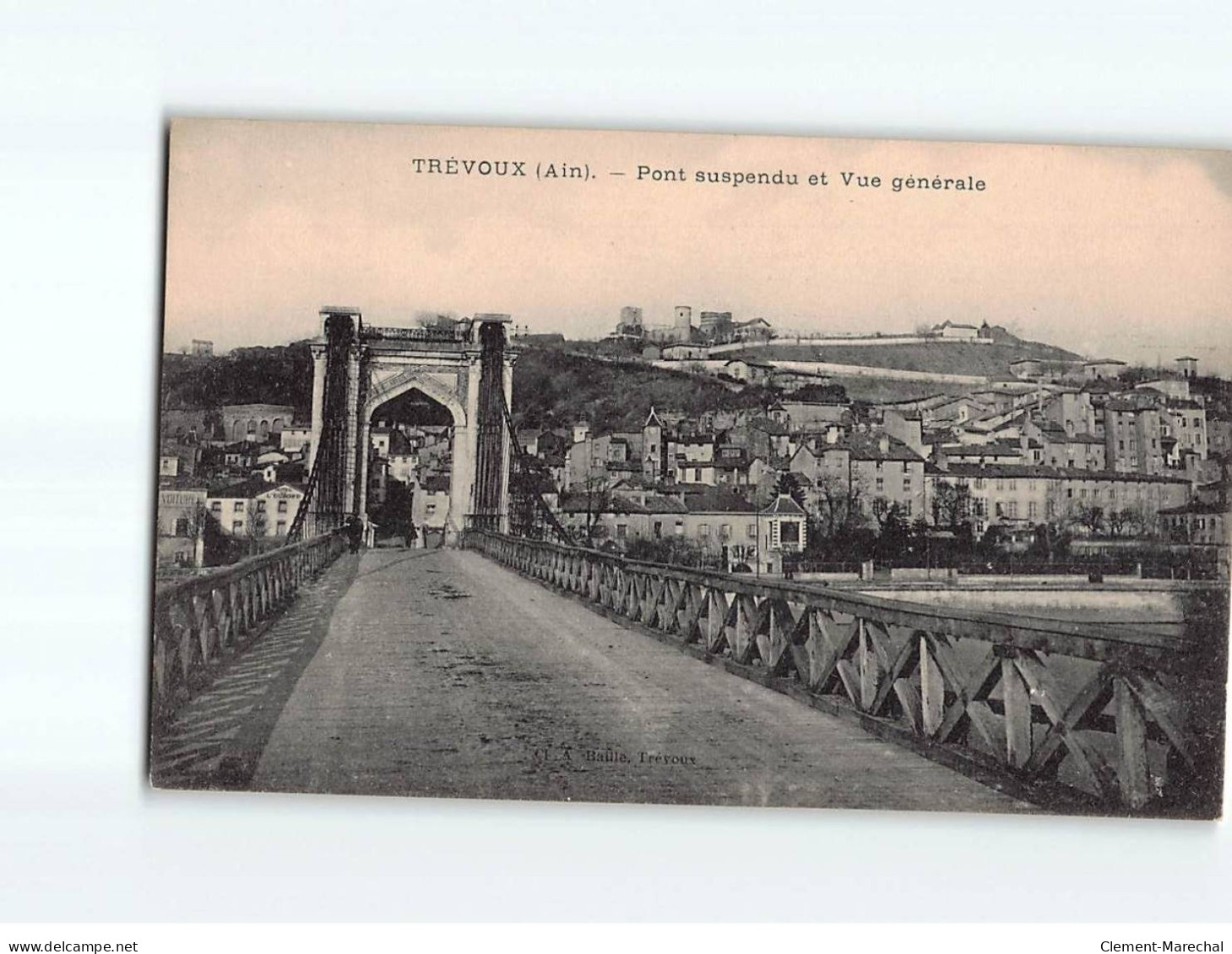TREVOUX : Pont Suspendu Et Vue Générale - Très Bon état - Trévoux