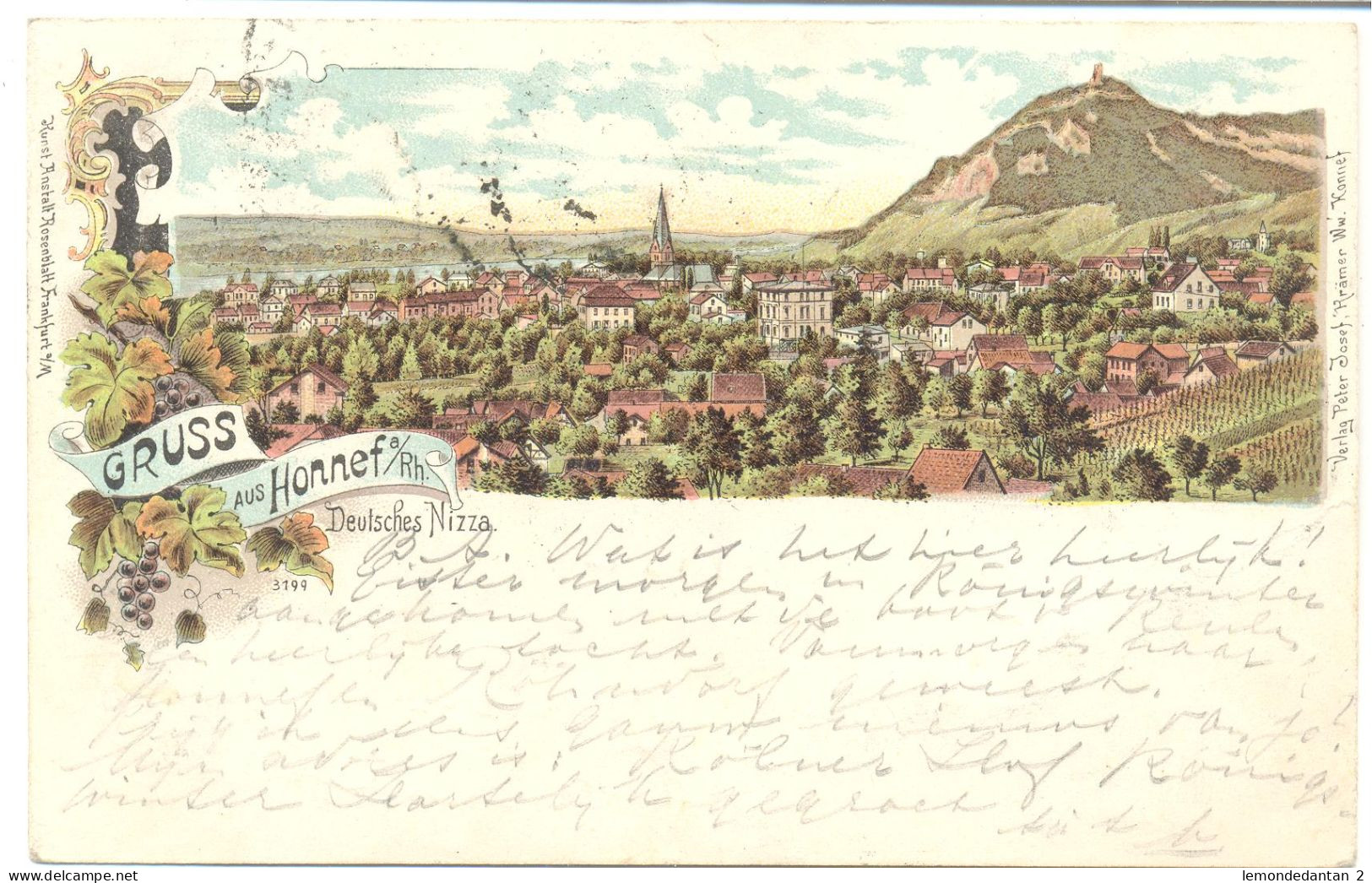 Litho - Gruss Aus Honnef  1901 - Bad Honnef