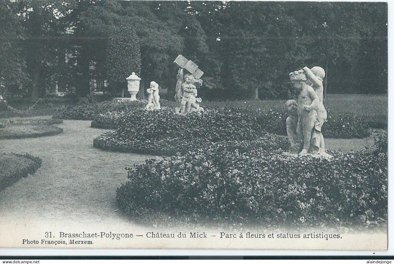 Brasschaat - Brasschaet - Château De Mick - Parc à Fleurs Et Statues Artistiques - 1912 - Brasschaat