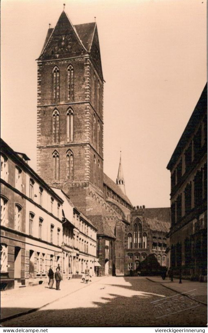 ! Alte Foto Ansichtskarte 1932, Wismar, Marienkirche, Photo Fritz Seng - Wismar