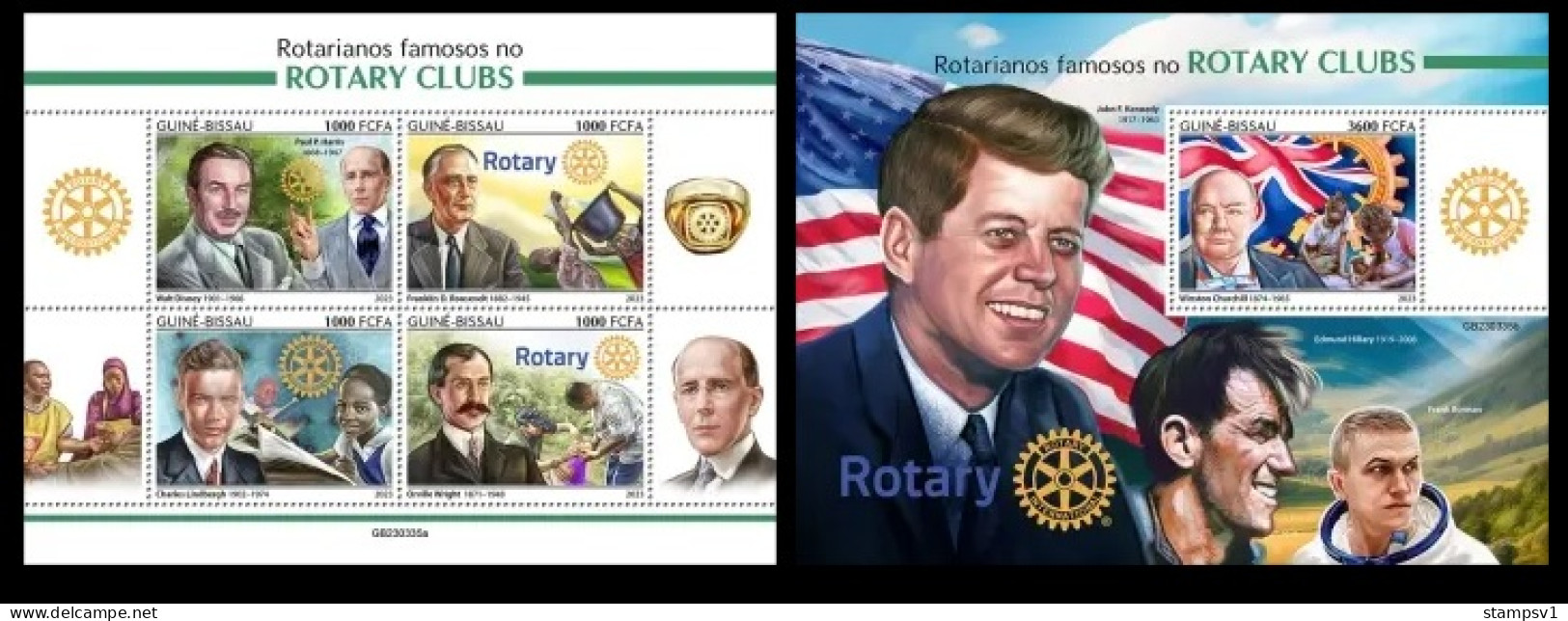 Guinea Bissau  2023 Famous Rotarians. (335) OFFICIAL ISSUE - Rotary, Lions Club