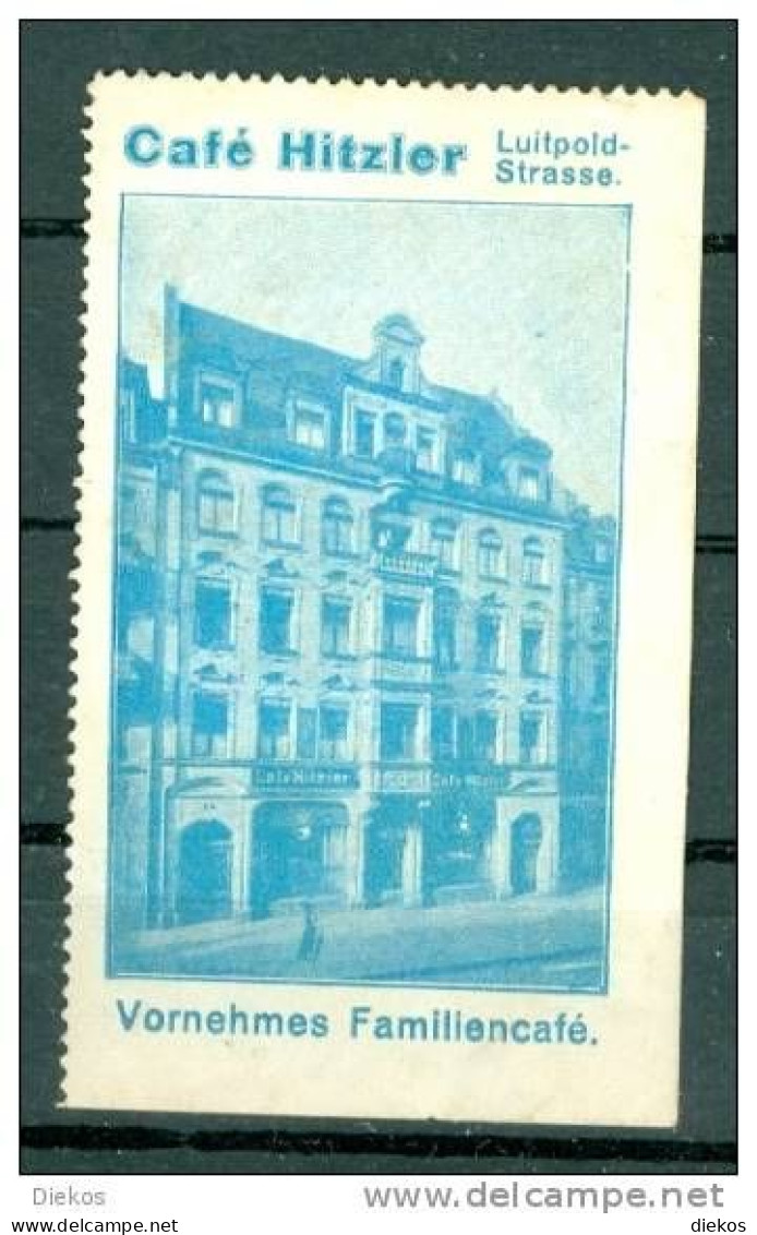 Werbemarke Cinderella Poster Stamp Cafe Hitzler Luitpold Straße München Nürnberg  ? #576 - Erinnophilie