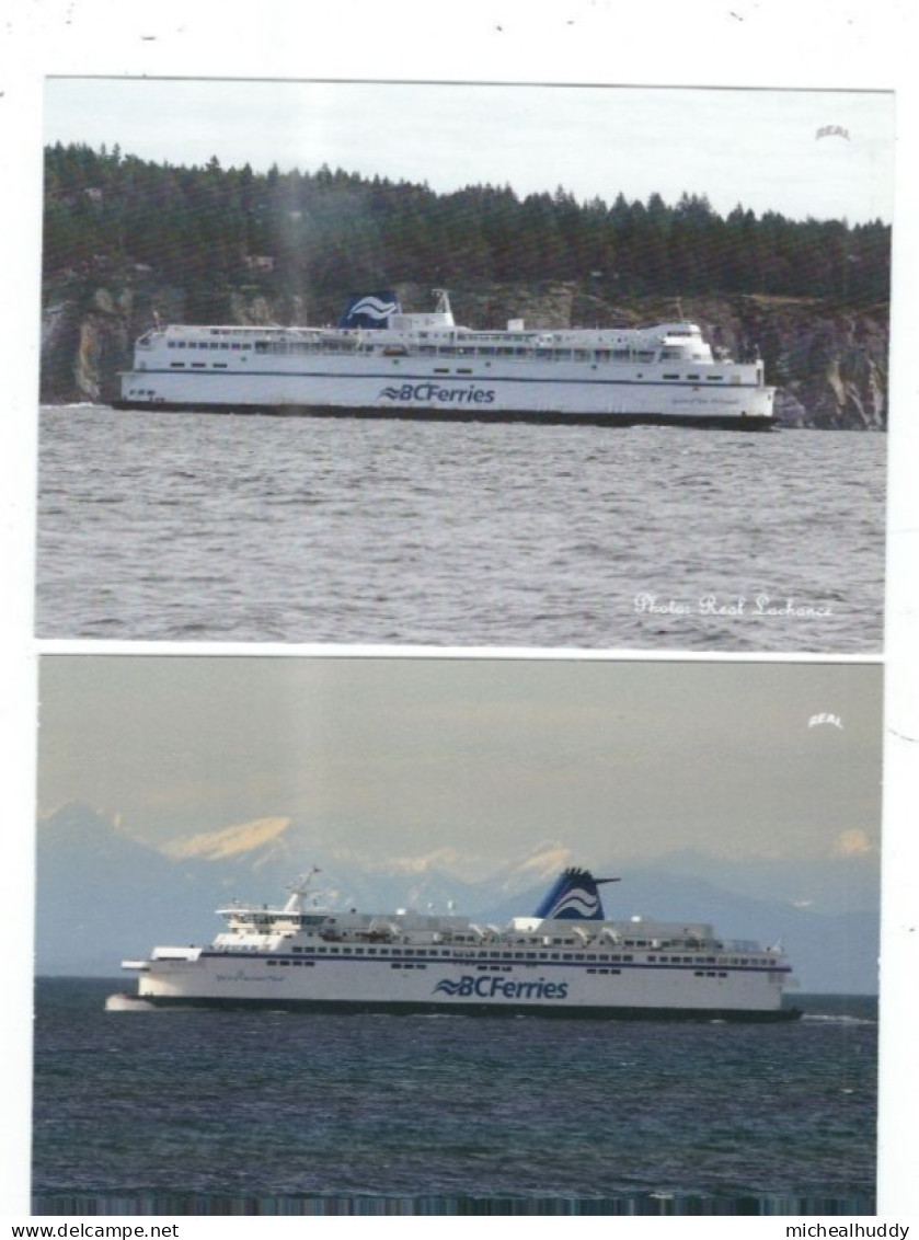 2 POSTCARDS    B.C    FERRIES    CANDIAN LAKE /COASTAL FERRIES  SPIRIT OF VANCOVER ISLAND/QUEEN OF NEW WESTNINSTER - Ferries