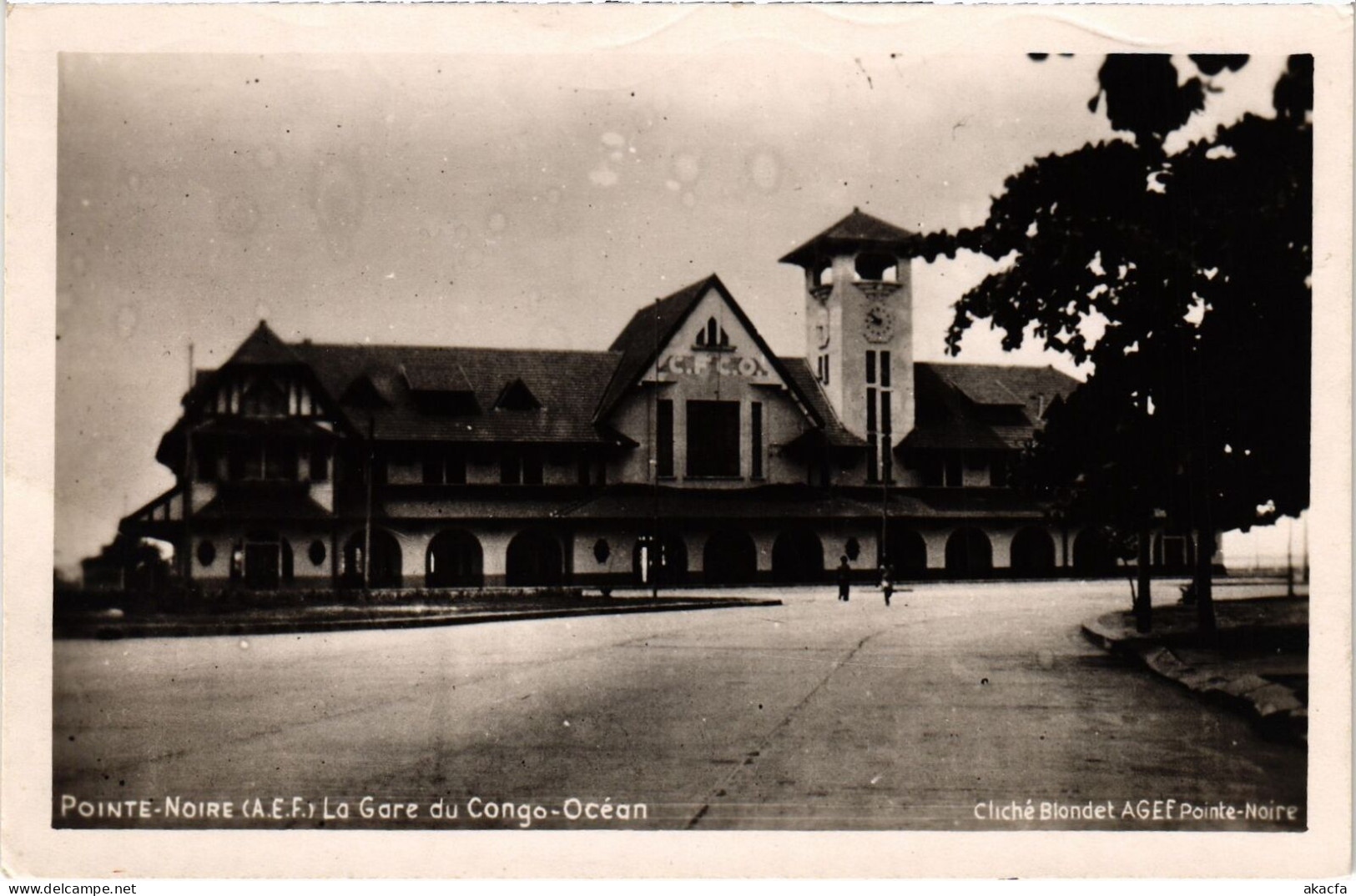 PC FRENCH CONGO POINTE-NOIRE LA GARE DU CONGO RAILWAY STATION (a53605) - Pointe-Noire