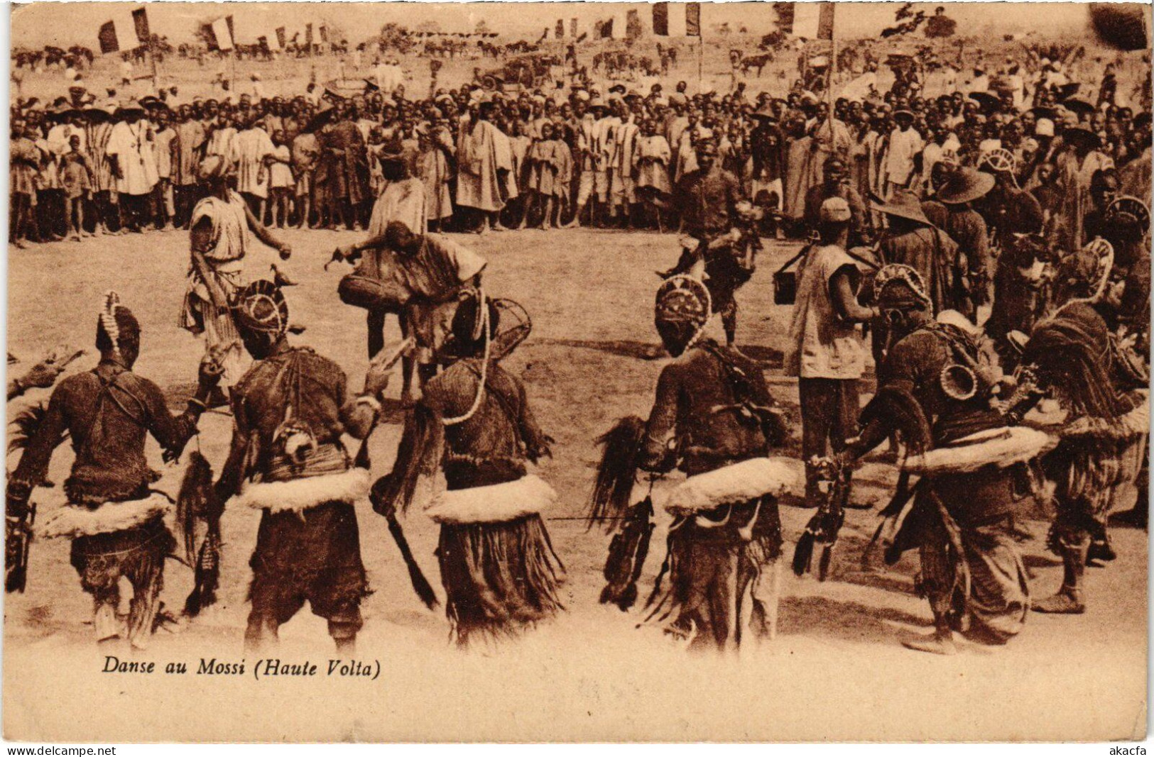 PC UPPER VOLTA BURKINA FASO DANSE AU MOSSI ETHNIC TYPES (a53438) - Burkina Faso