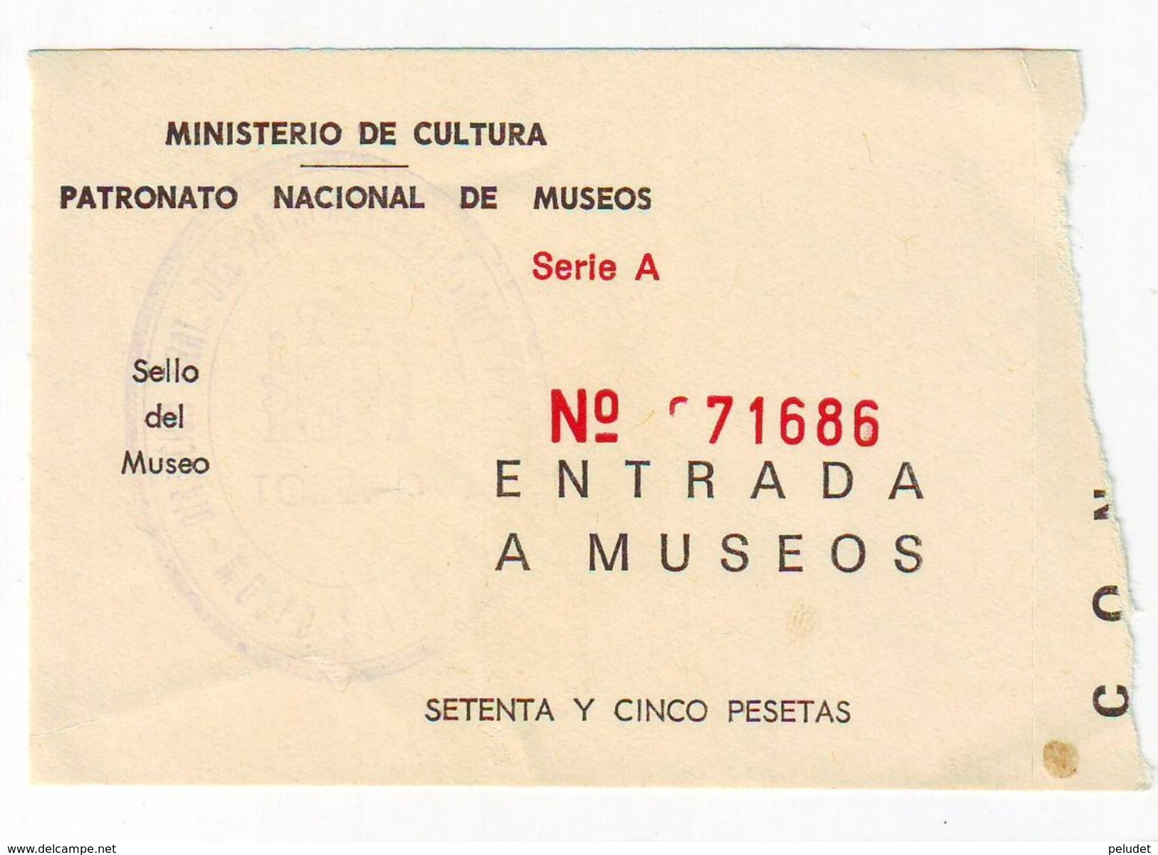 TIKECT ENTRADA -  PATRONATO NACIONAL DE MUSEOS - TOLEDO - Tickets - Vouchers